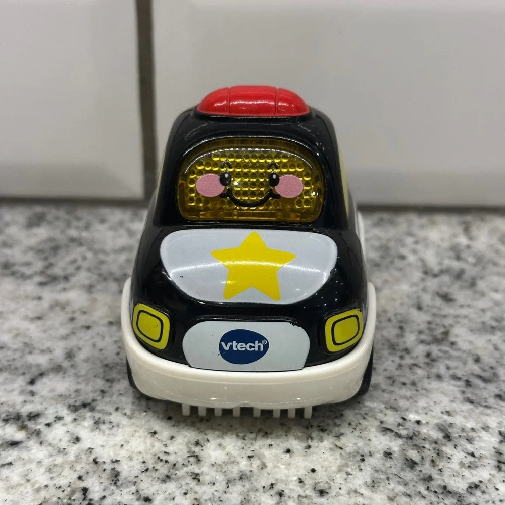 VTech Kids Police Car Black White Go Go Smart Wheels Light Up‎ Sound Toy Car